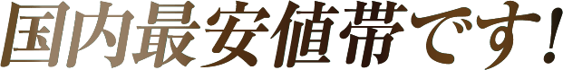 国内最安値帯です！
